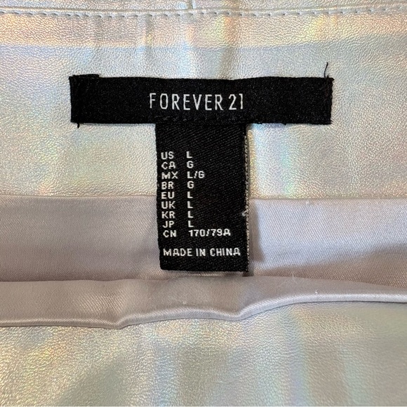 Barbiecore Disco Groovy Metallic Y2K Shiny Cosplay Space Mini Skirt Sz L - Picture 3 of 6